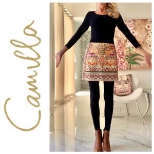 Camilla Maasai Mecca Beaded Quilted Mini Skirt US 6